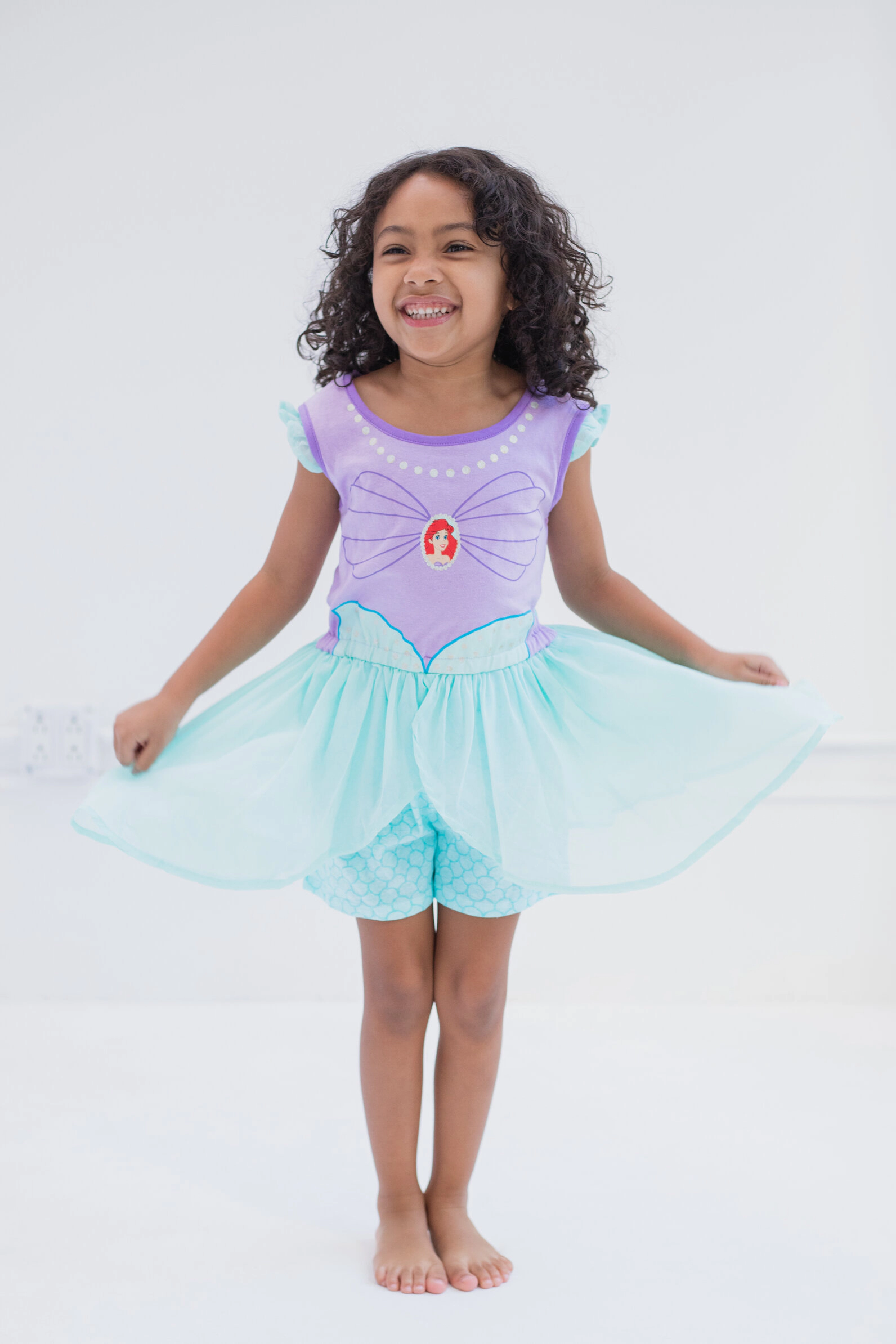 Disney Princess Girls' Cosplay Skirt Overlay Romper