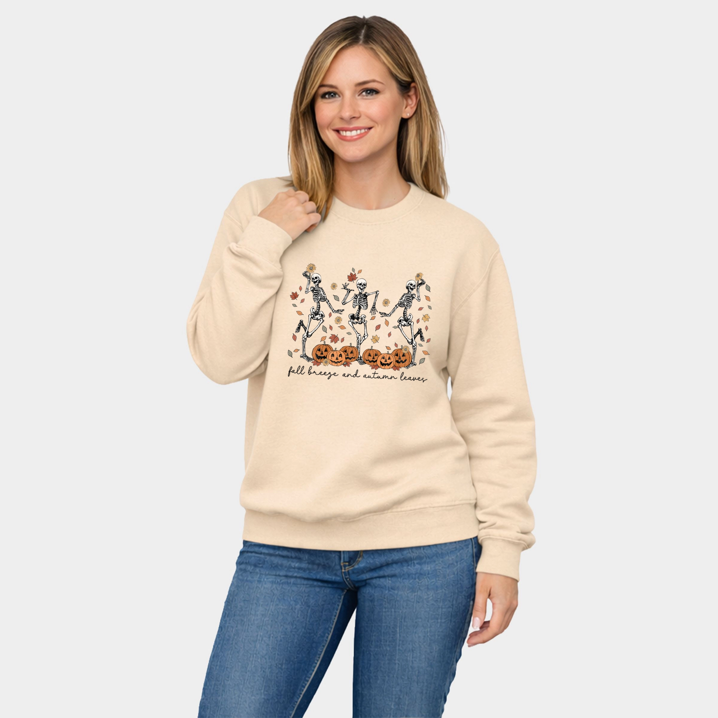 Simply Sage Market - Fall Breeze Skeletons  Women's Graphic Sweatshirt