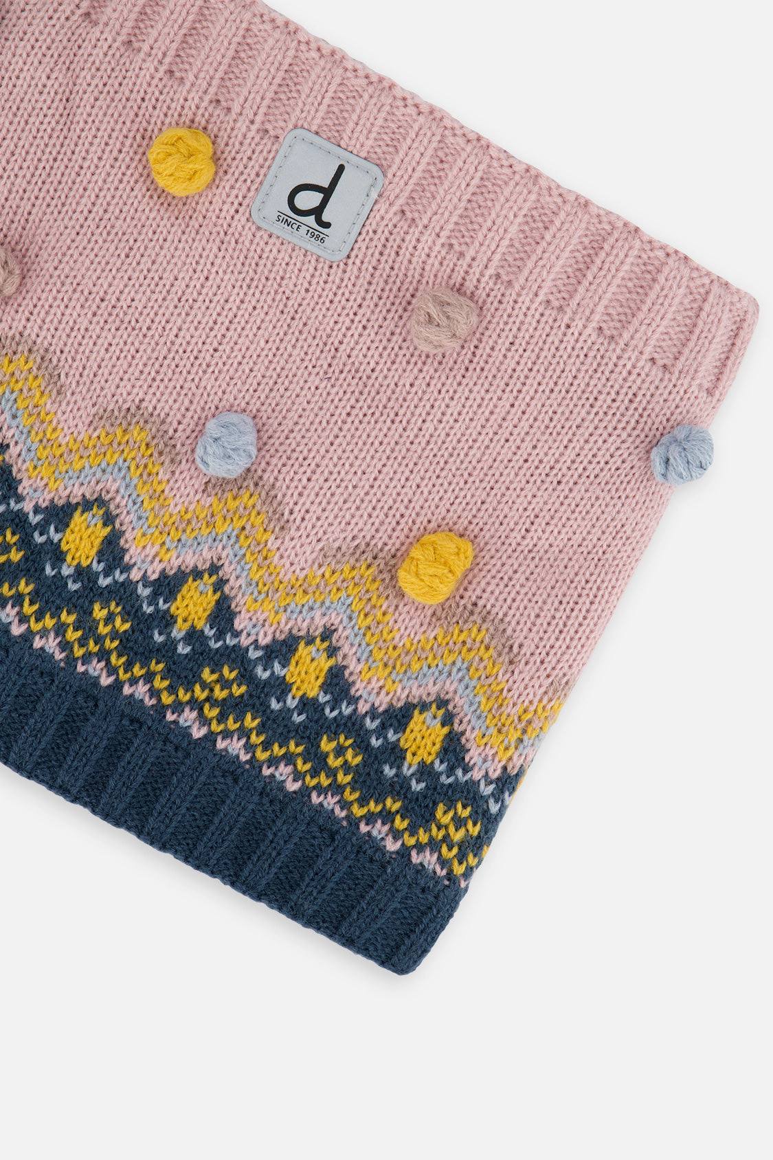 Deux par Deux Girls Geometric Jacquard Winter Knit Neckwarmer 2-6 Years