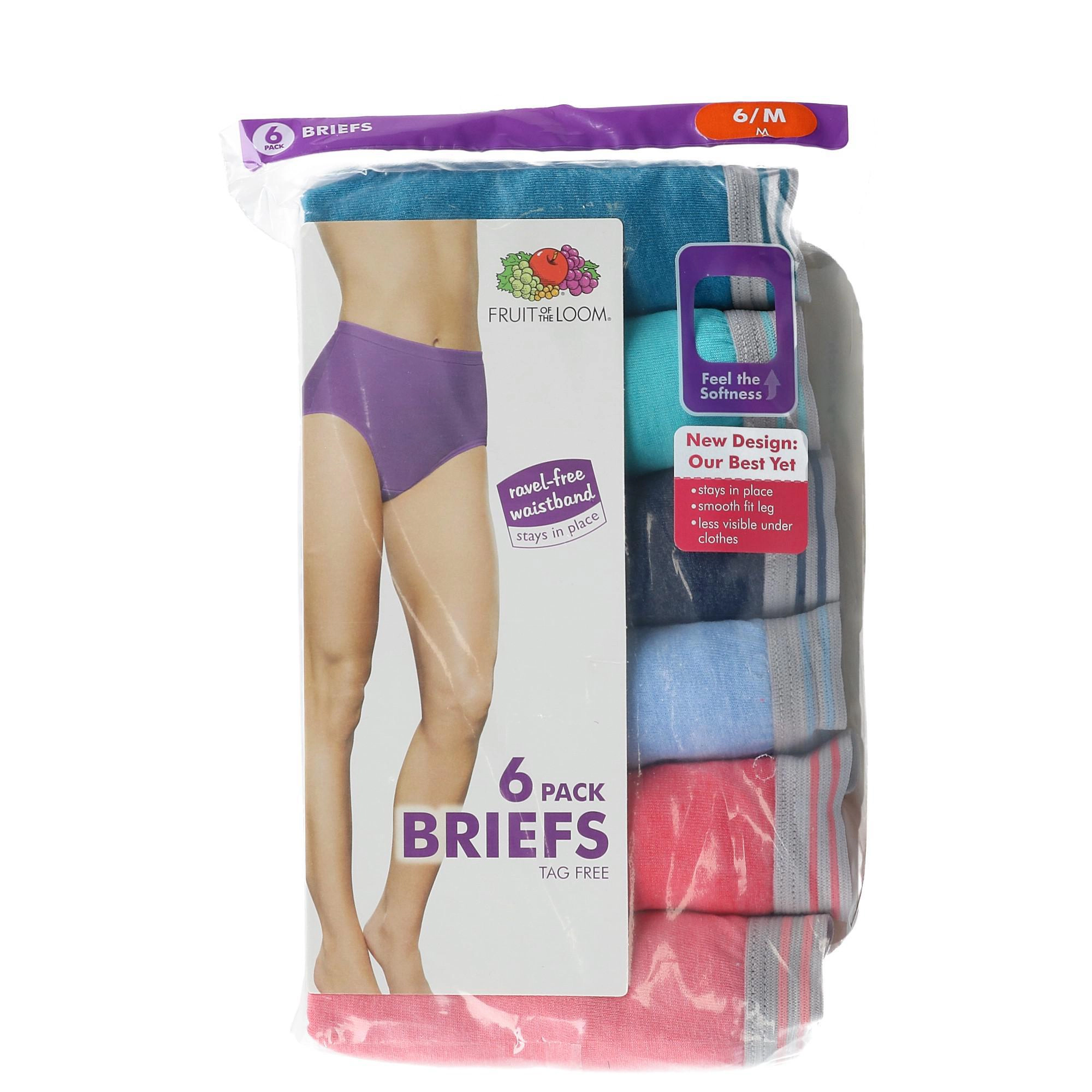 Fruit of the Loom Women's Heather Brief Underwear (6 Pair Pack)