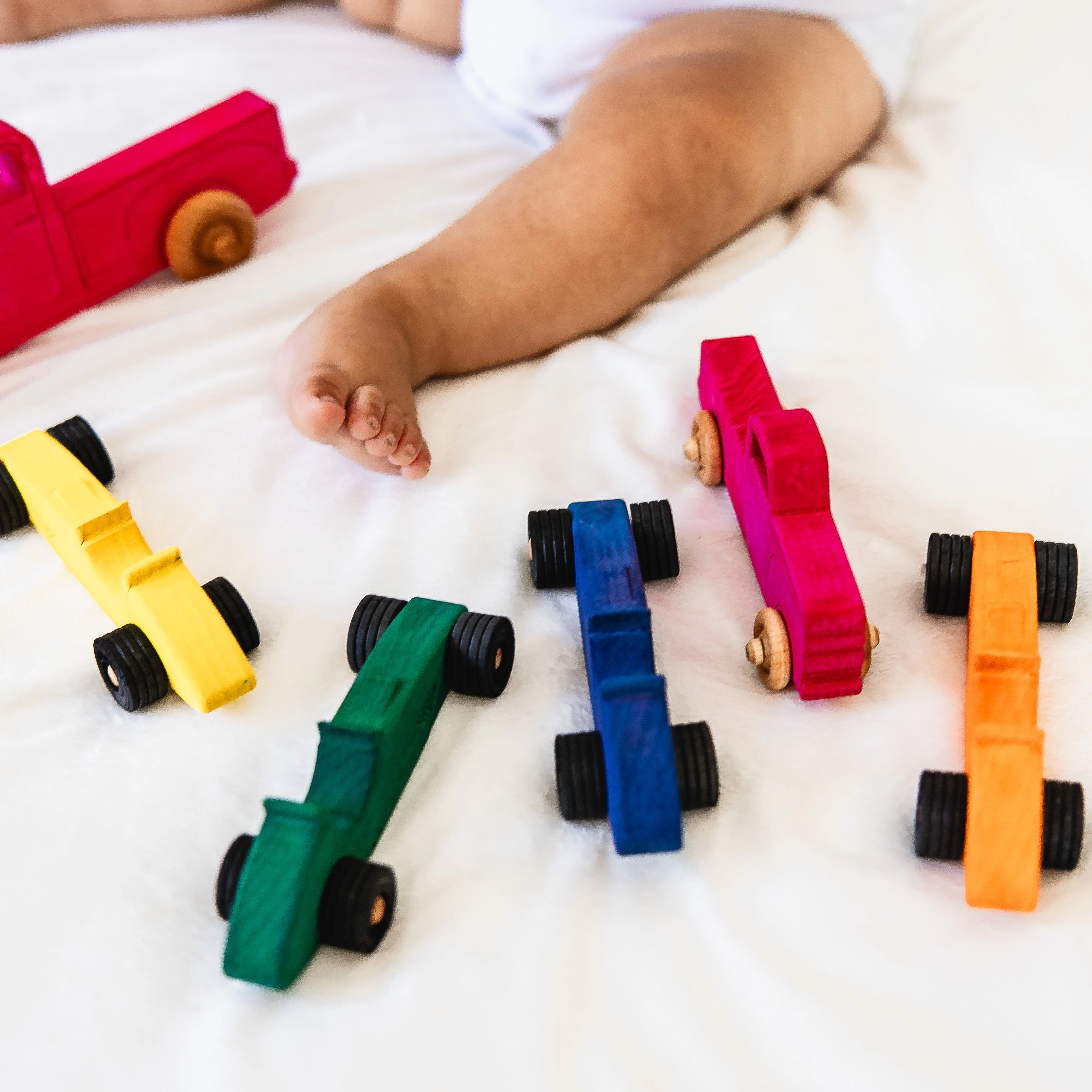 Dyed Maple Wooden Indy Car Set - Made in the USA