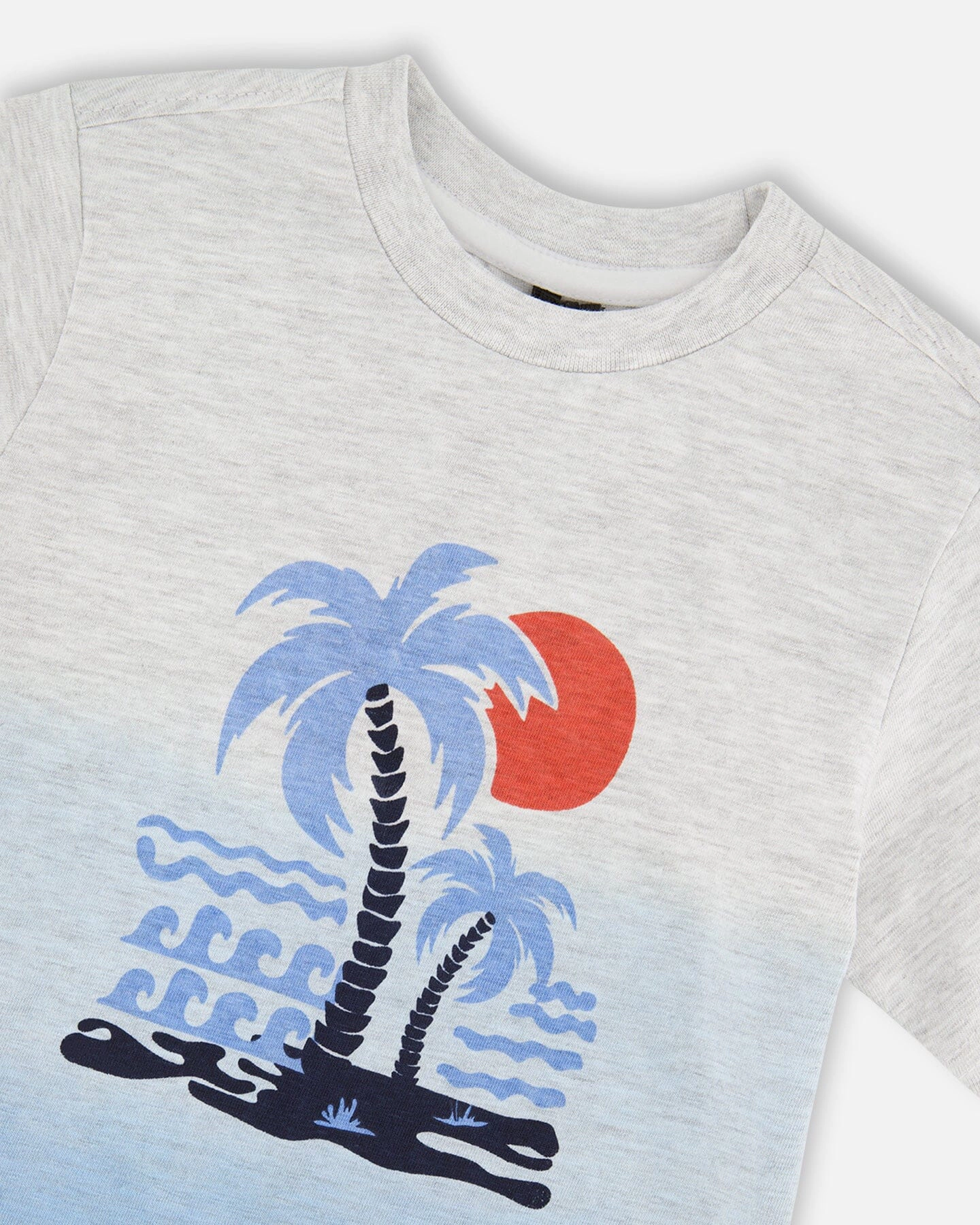 Deux par Deux Boys Organic Cotton Short Sleeve T-Shirt To Gradient