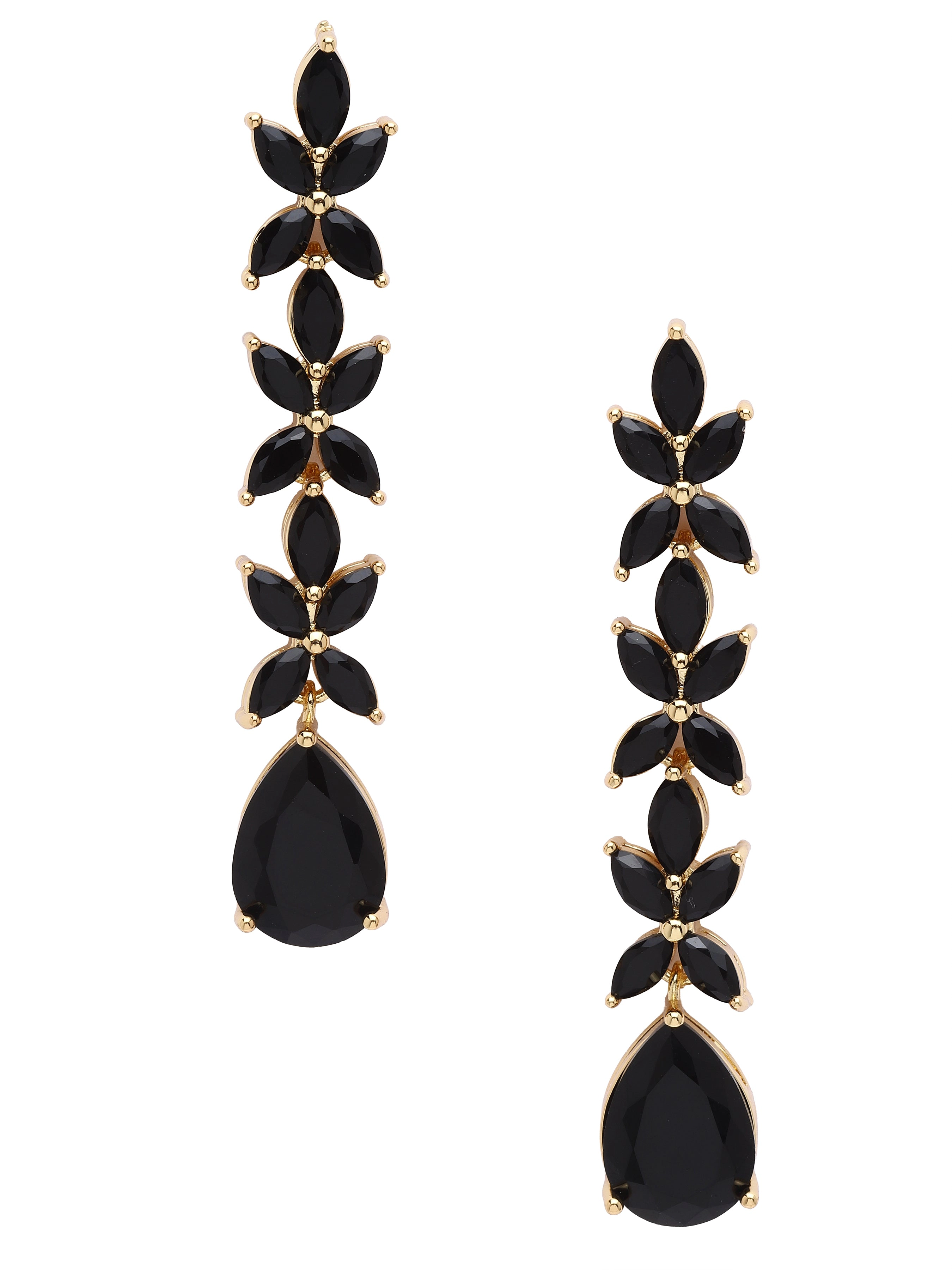 AGP PARIS Womens Floral Cascade Drop Earrings