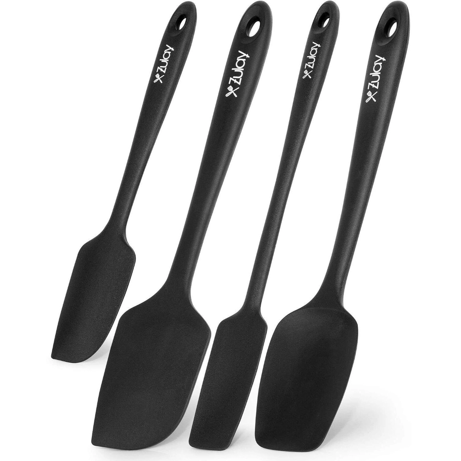 Zulay Kitchen 4pcs Heat Resistant Silicone Spatula Set for Cooking