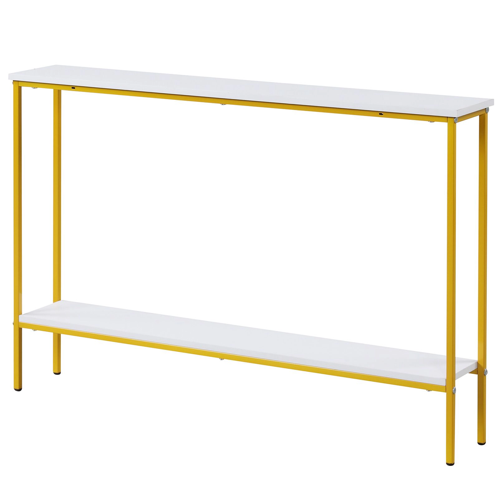 SlickBlue 44 Inch Console Table with 2-Tier Storage and Metal Frame