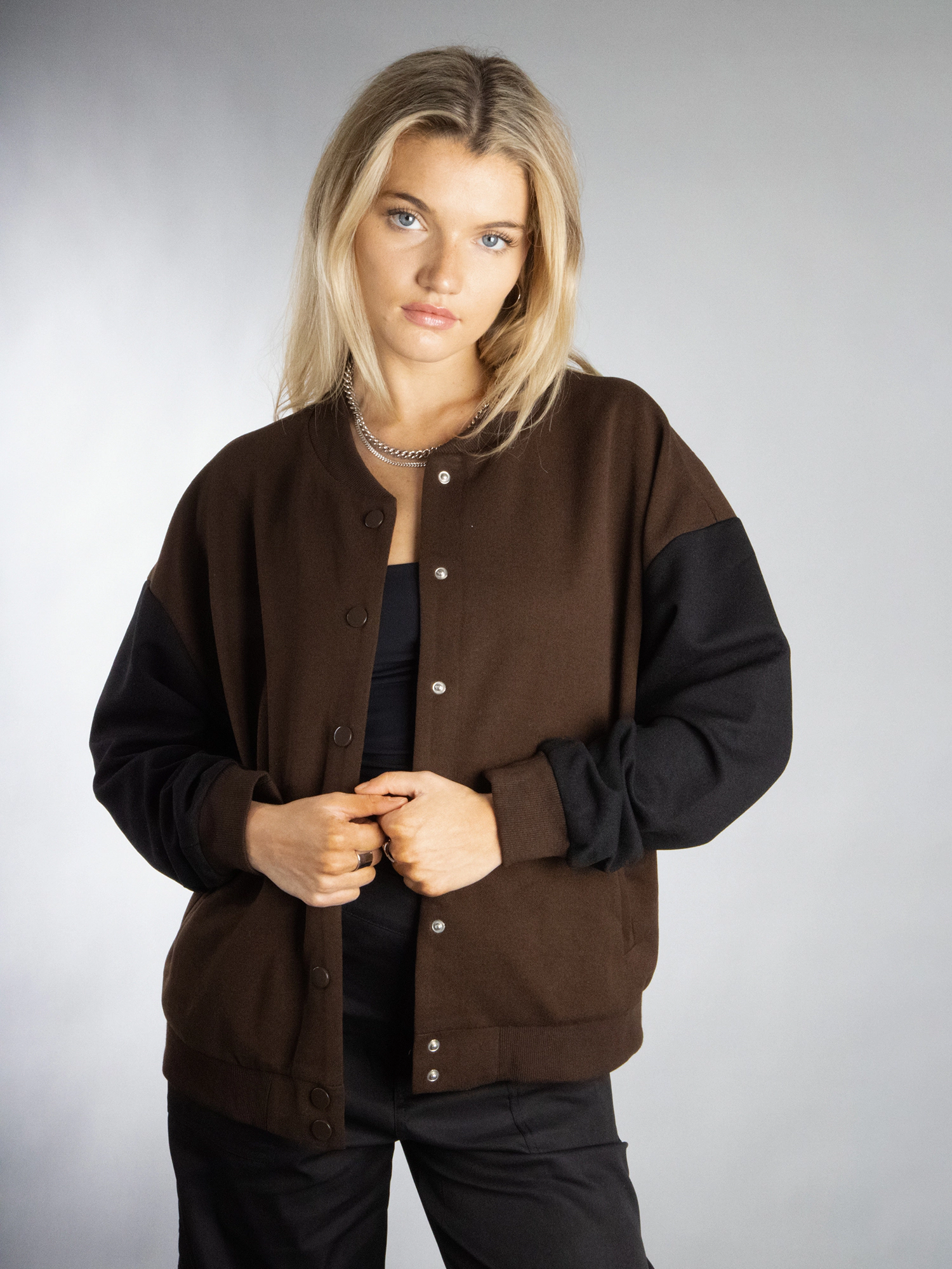 JESS By Meiko Classic Color Blocked Varsity Jacket