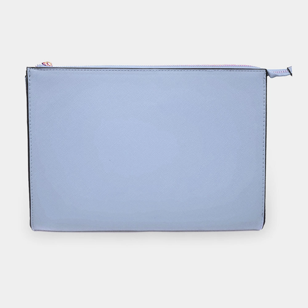 Fashnzfab Solid Faux Leather Clutch Bag