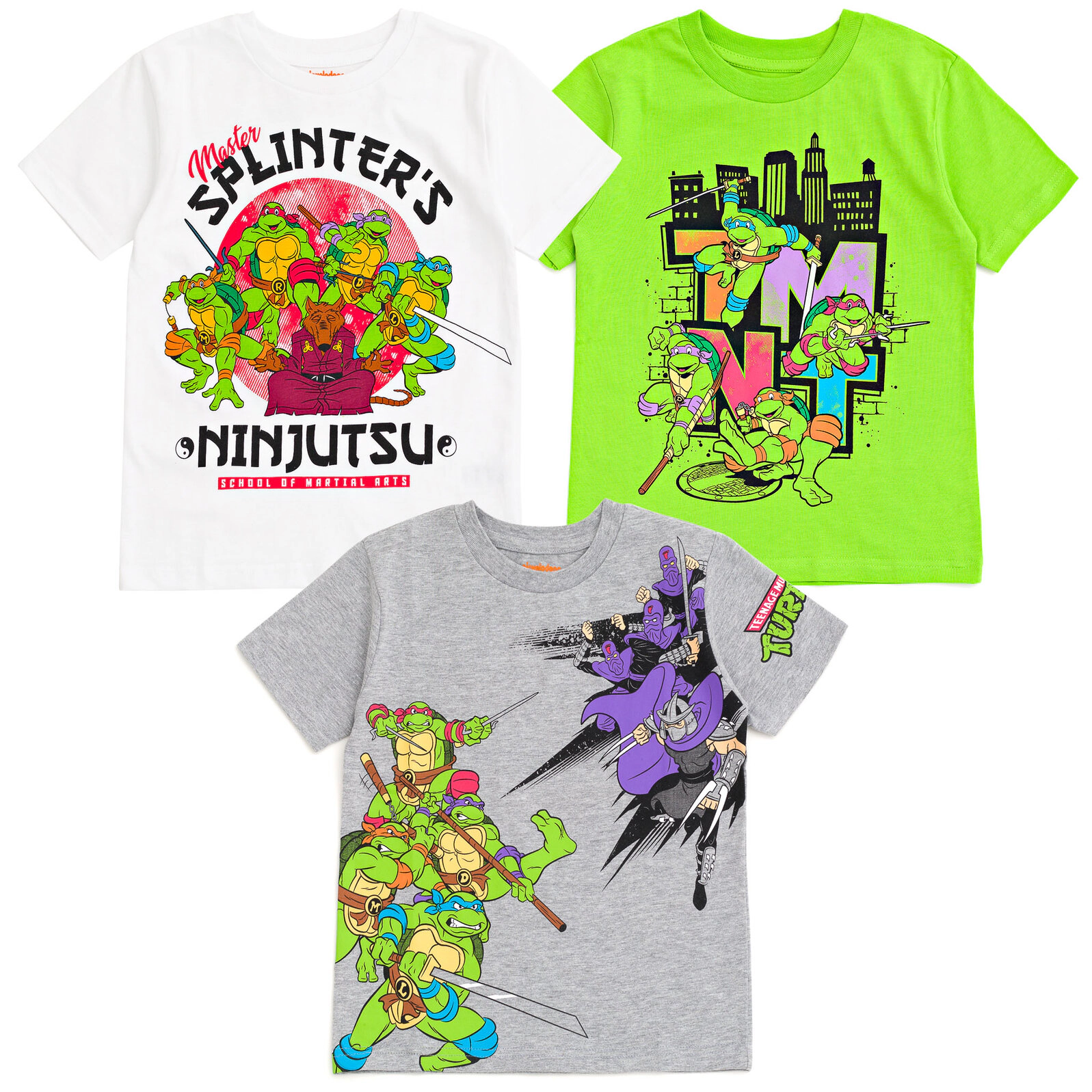 Teenage Mutant Ninja Turtles Boys' Sensory Friendly 3-Pack T-Shirts