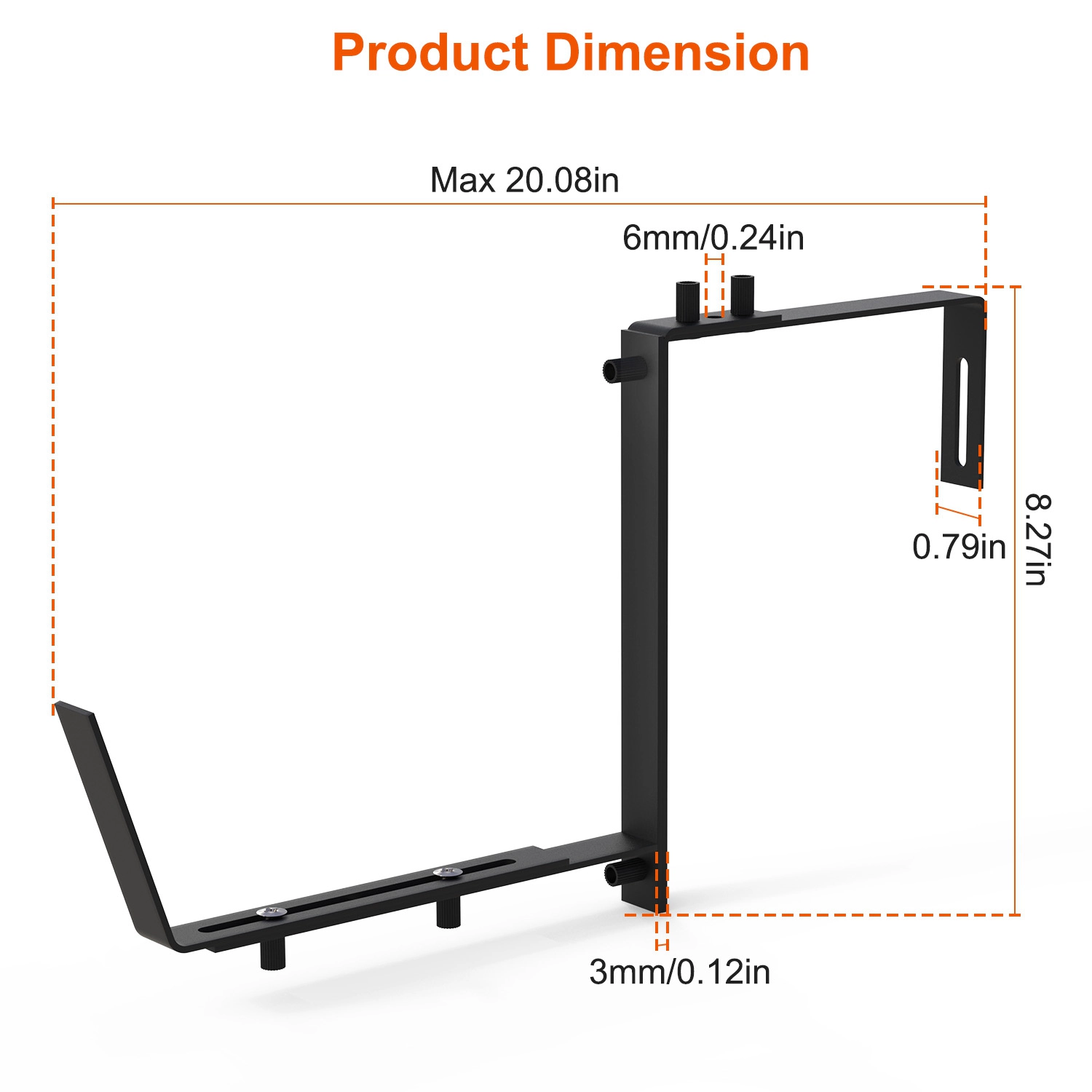 GBruno 4 Pcs Adjustable Planter Box Brackets