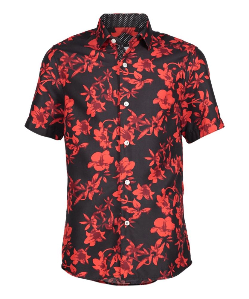 Elie Balleh Boys Slim Fit Floral Shirt