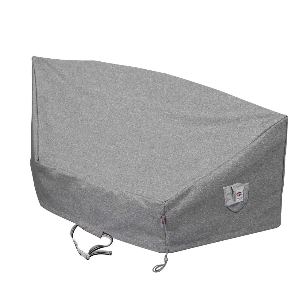 Summerset Shield Platinum Circular 3-Layer Water Resistant Outdoor Sofa Cover - 86x36", Grey Melange