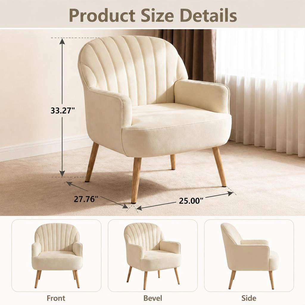 GOODSILO Comfortable Upholstered Accent Chair