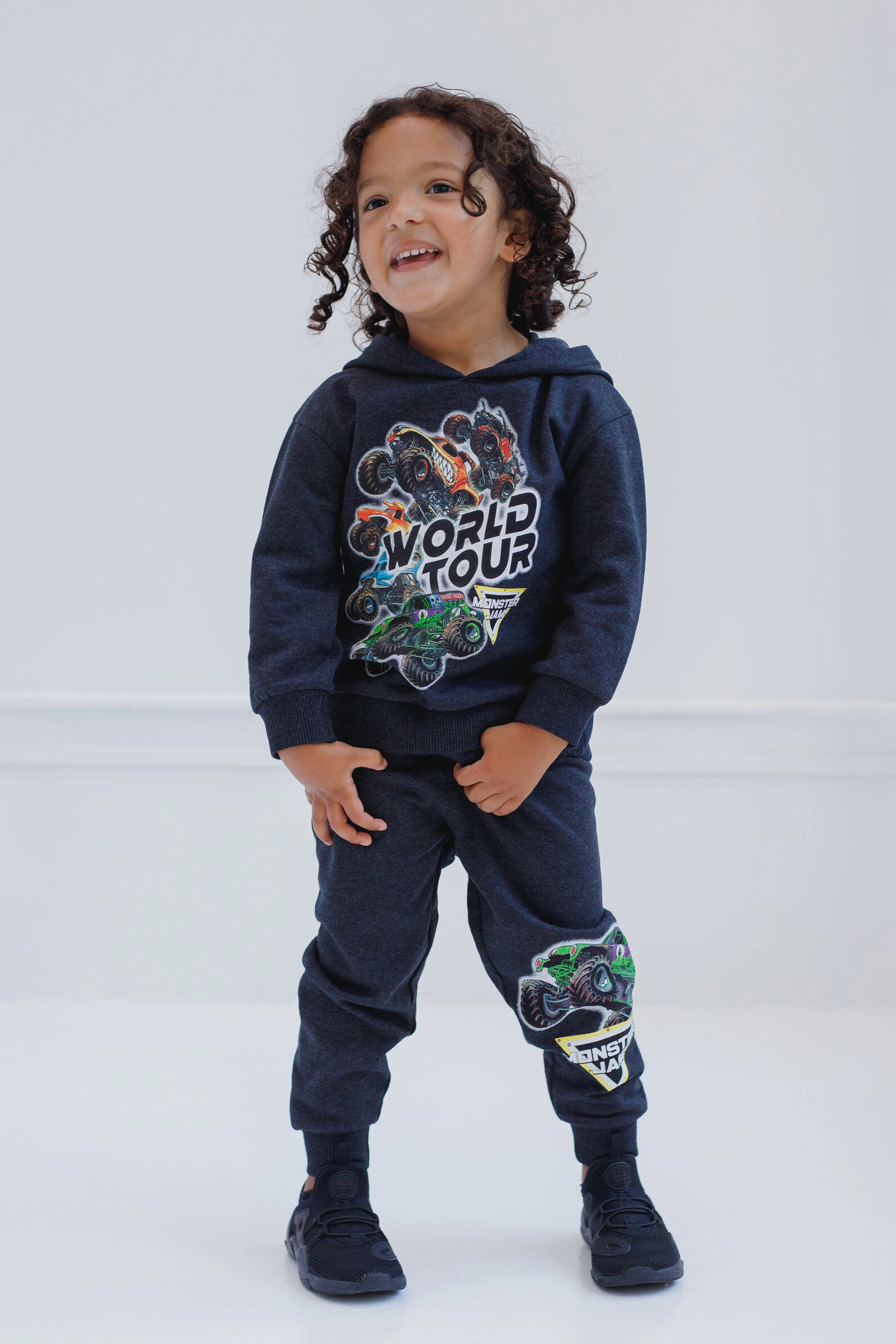 Monster Jam Boys' Fleece 2-Piece Hoodie and Pants Set