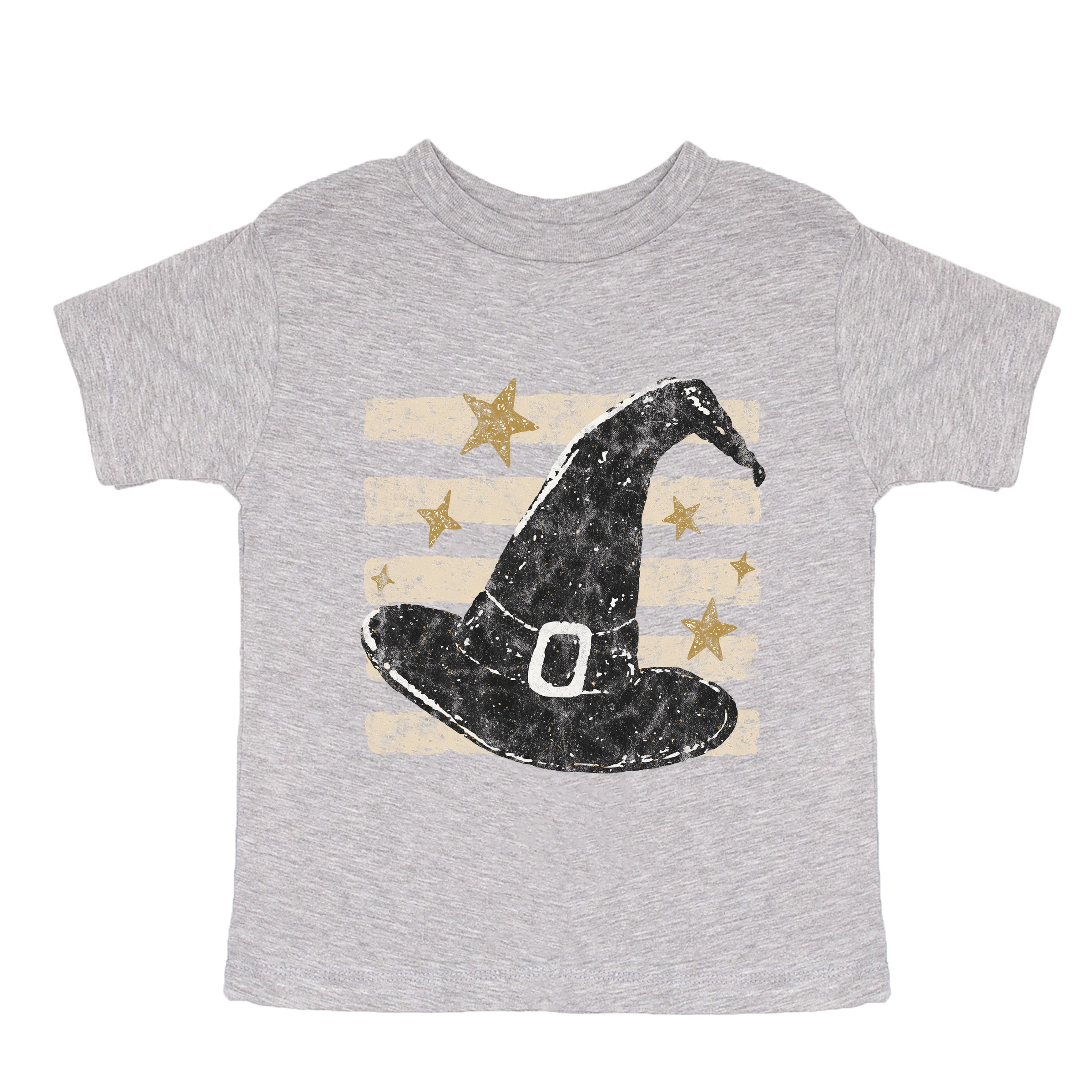 The Juniper Shop - Toddler Short Sleeve Graphic T-Shirt Witch Hat Stripes