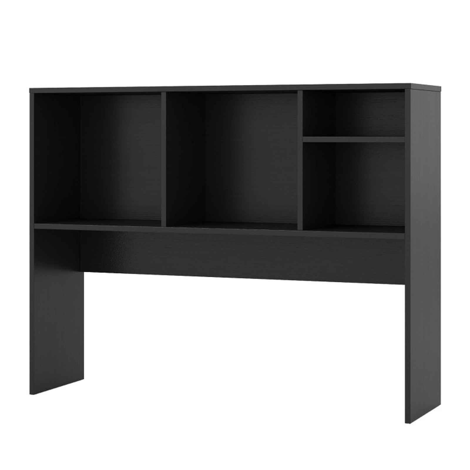 SUGIFT 4-Cubby Natural Desktop Bookshelf Hutch with Open Back Bay 37-in W 29-in H 145-lb Total Capacity