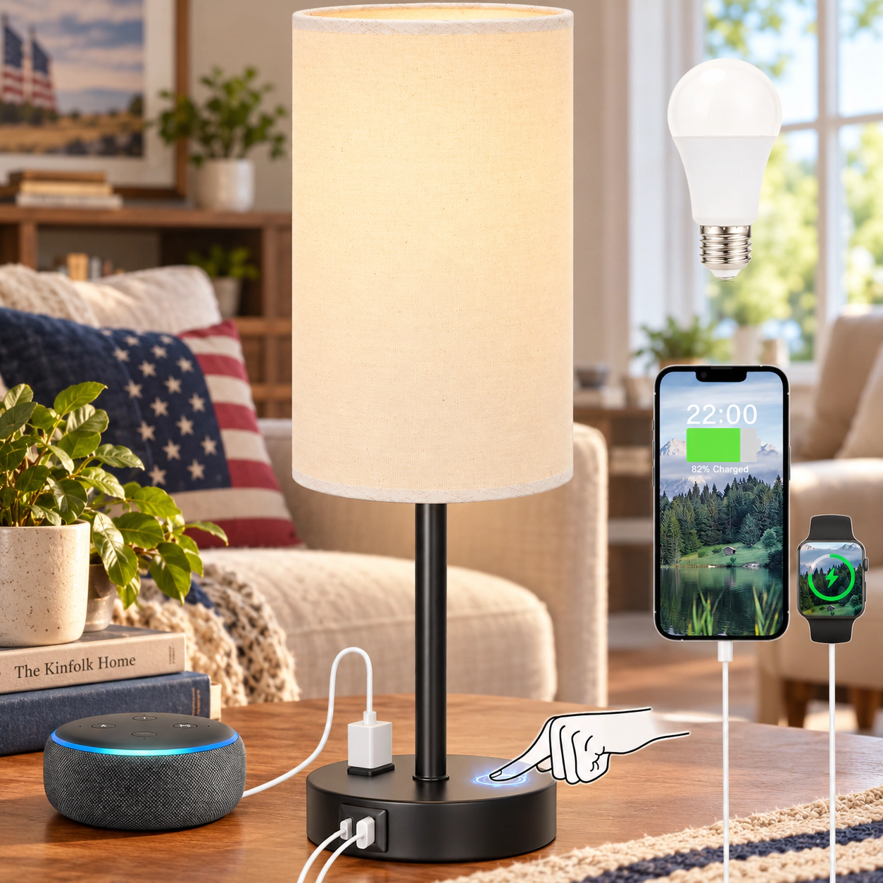 Fenmzee Bedside Lamp for Bedroom