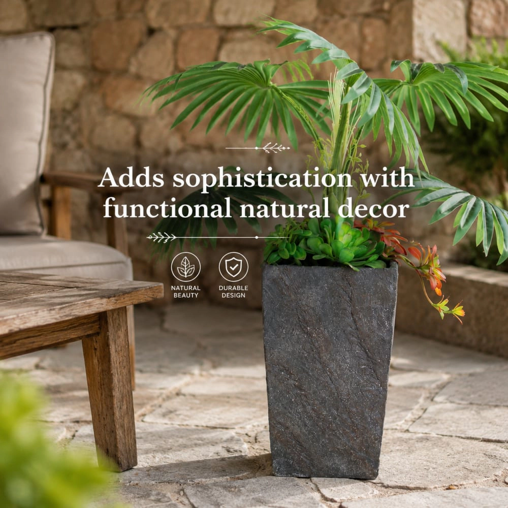 WOW PIONEER Tall Durable Cement Planter Container
