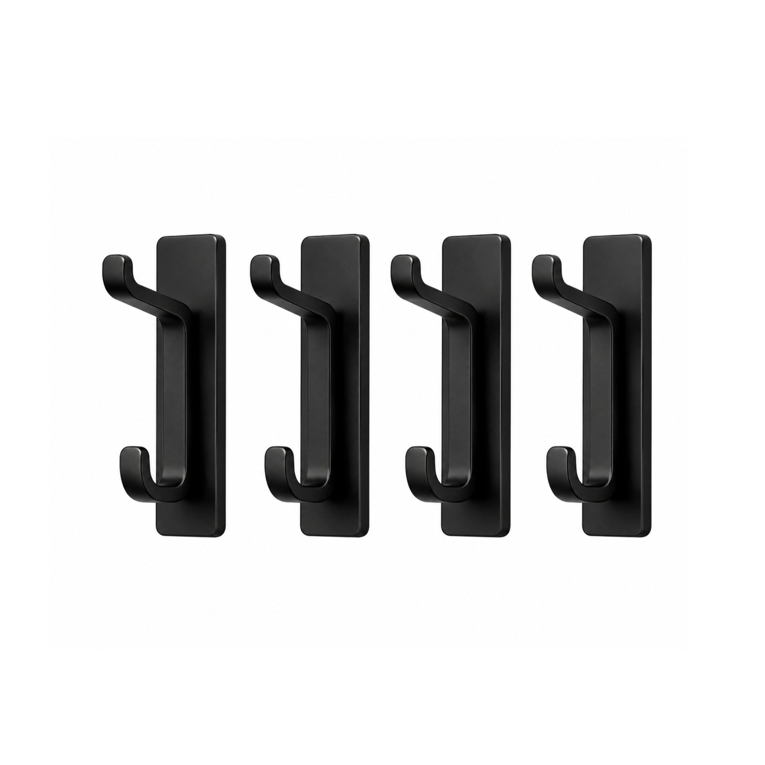 Stock Preferred Pack of 4 Heavy Duty Adhesive Wall Hooks for Coats Towels and Bags