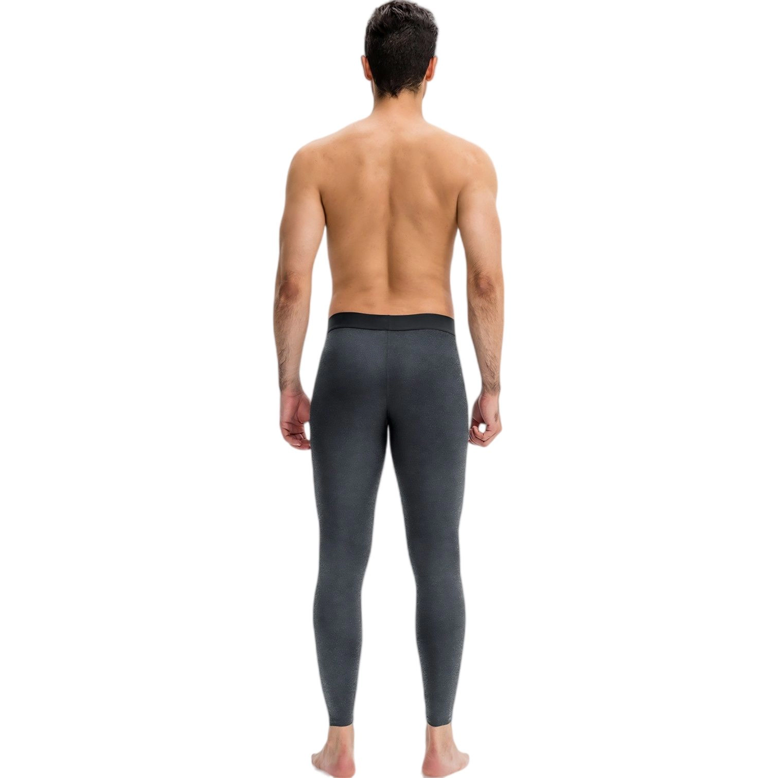 Anna-Kaci Men's Full-Length Seamless Compression Leggings with Smooth Wide Waistband and Second-Skin Fit