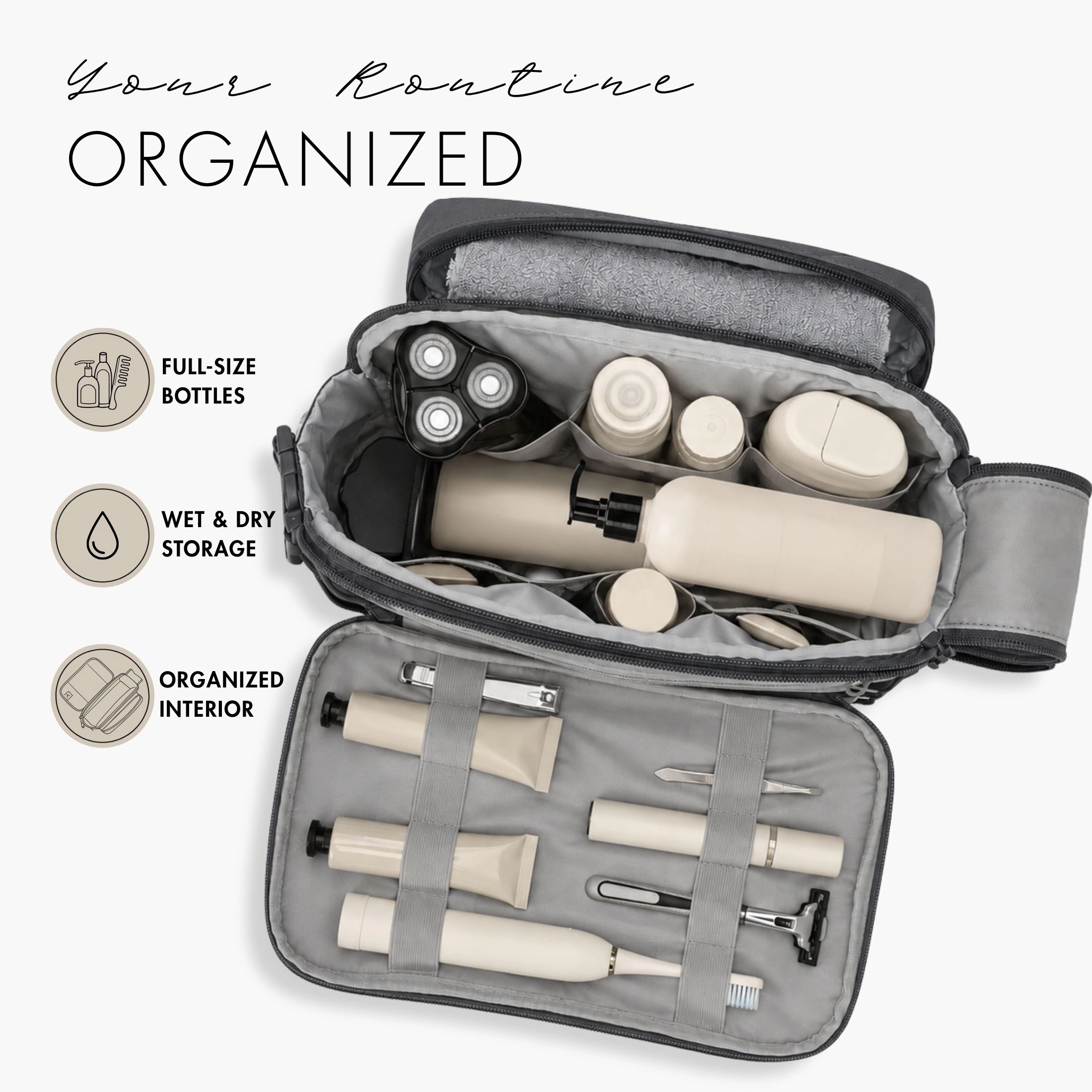 Hynes Eagle Men's Travel Essentials Toiletry Bag