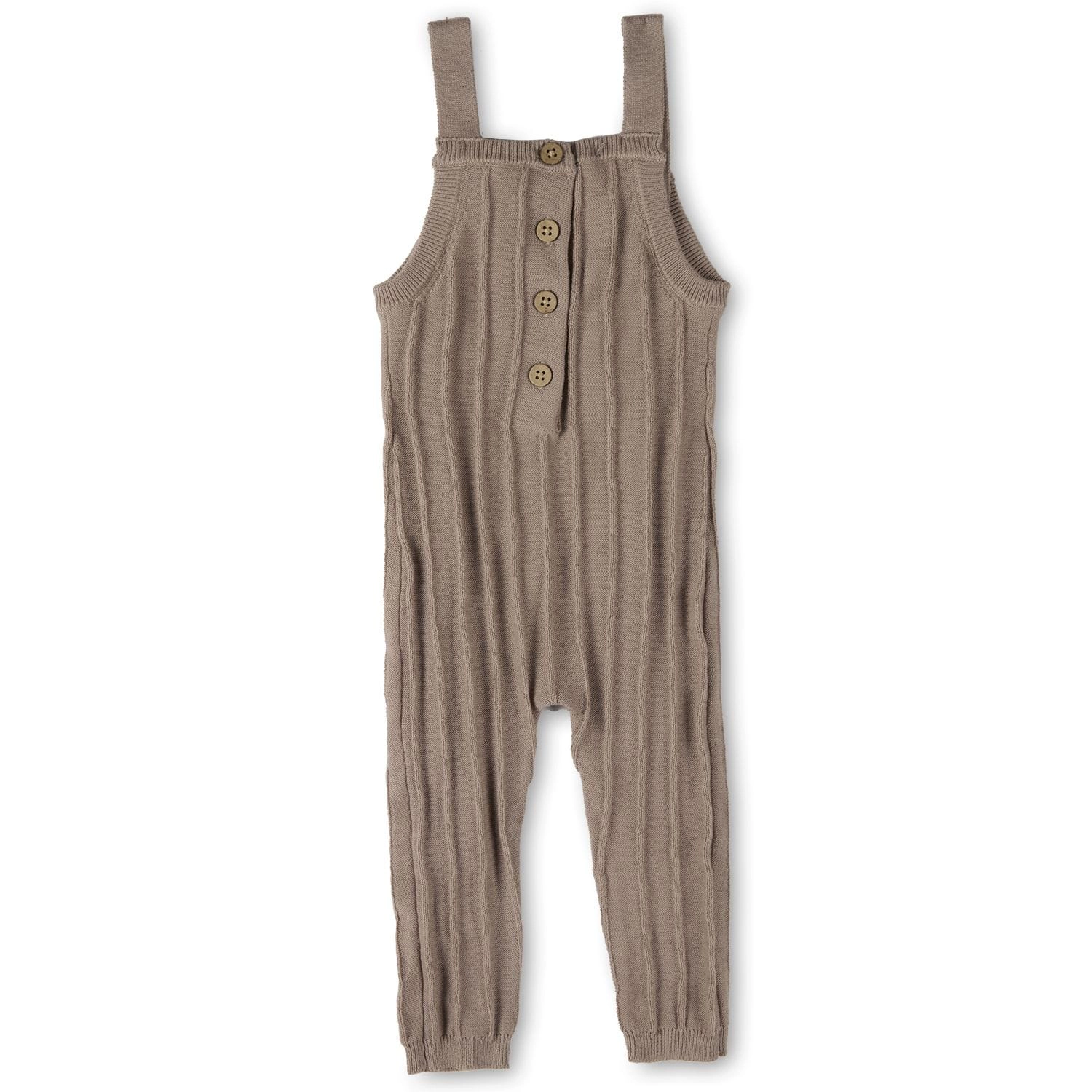 Memoi Unisex Baby and Toddler Raised 3D Knit 100% Cotton Ribbed Jumpsuit