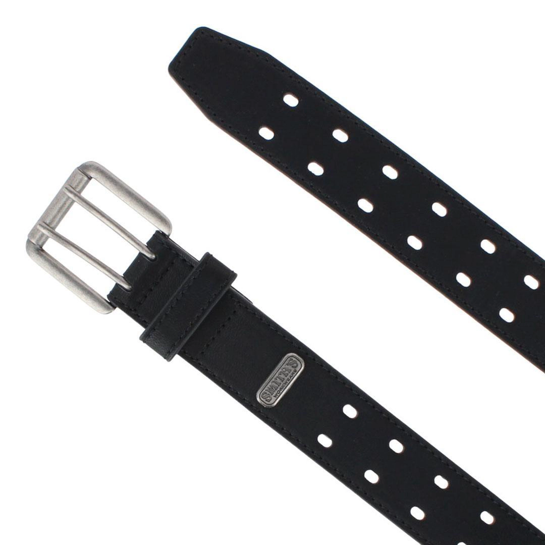 Smith's Workwear Men's Double Hole Work Belt with Roller Buckle