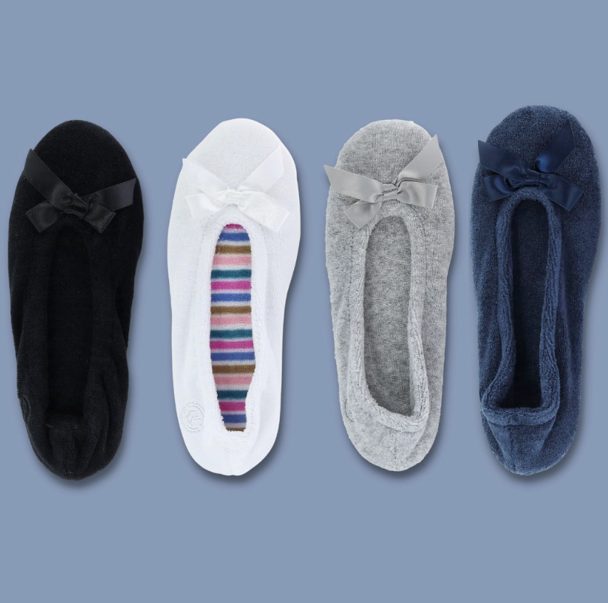 Isotoner Women's Terry Classic Ballerina Slippers