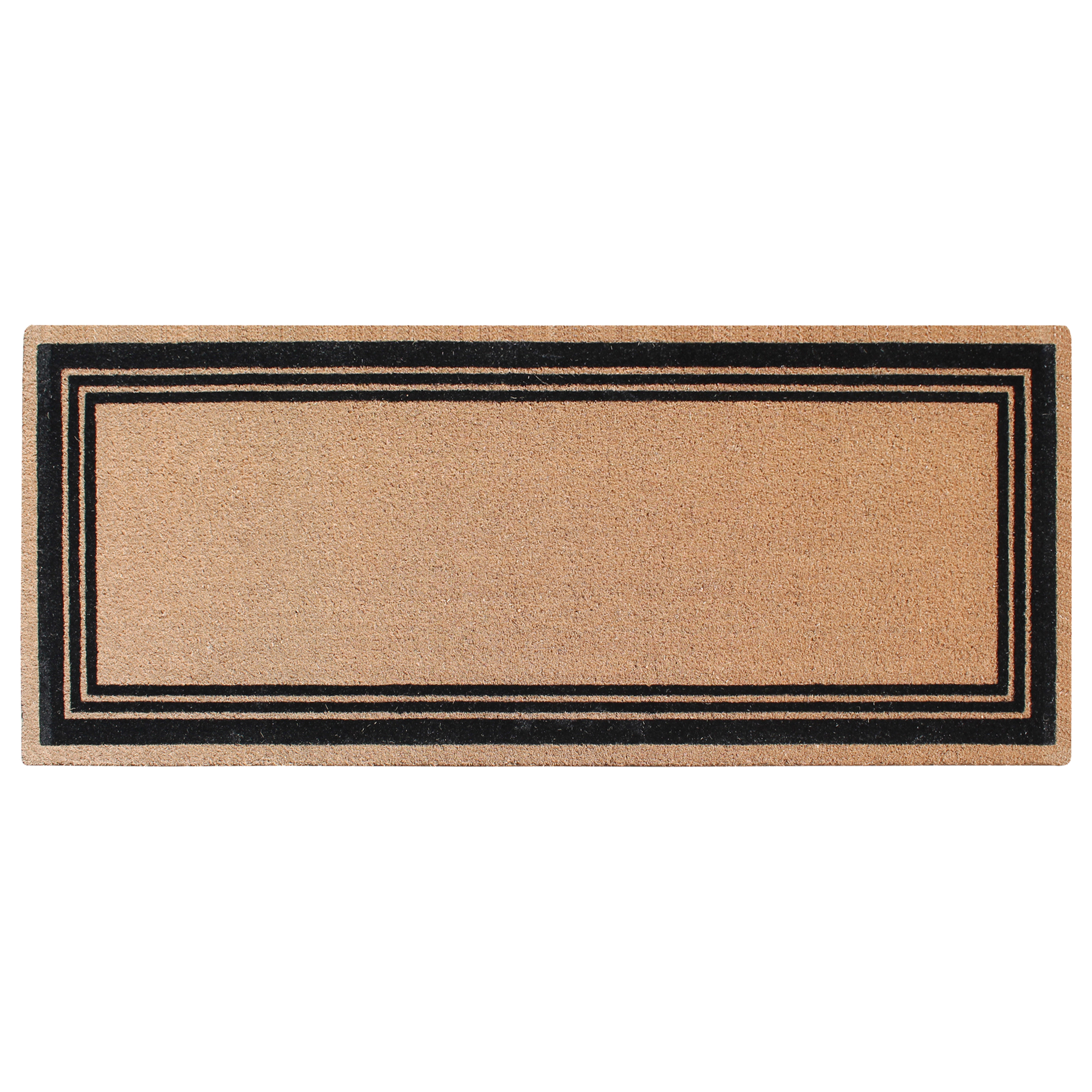 A1 Home Collections Natural Coir Flocked Doormat Anti-Shed Heavy Duty Outdoor Front Door Mat 24 x 57 In