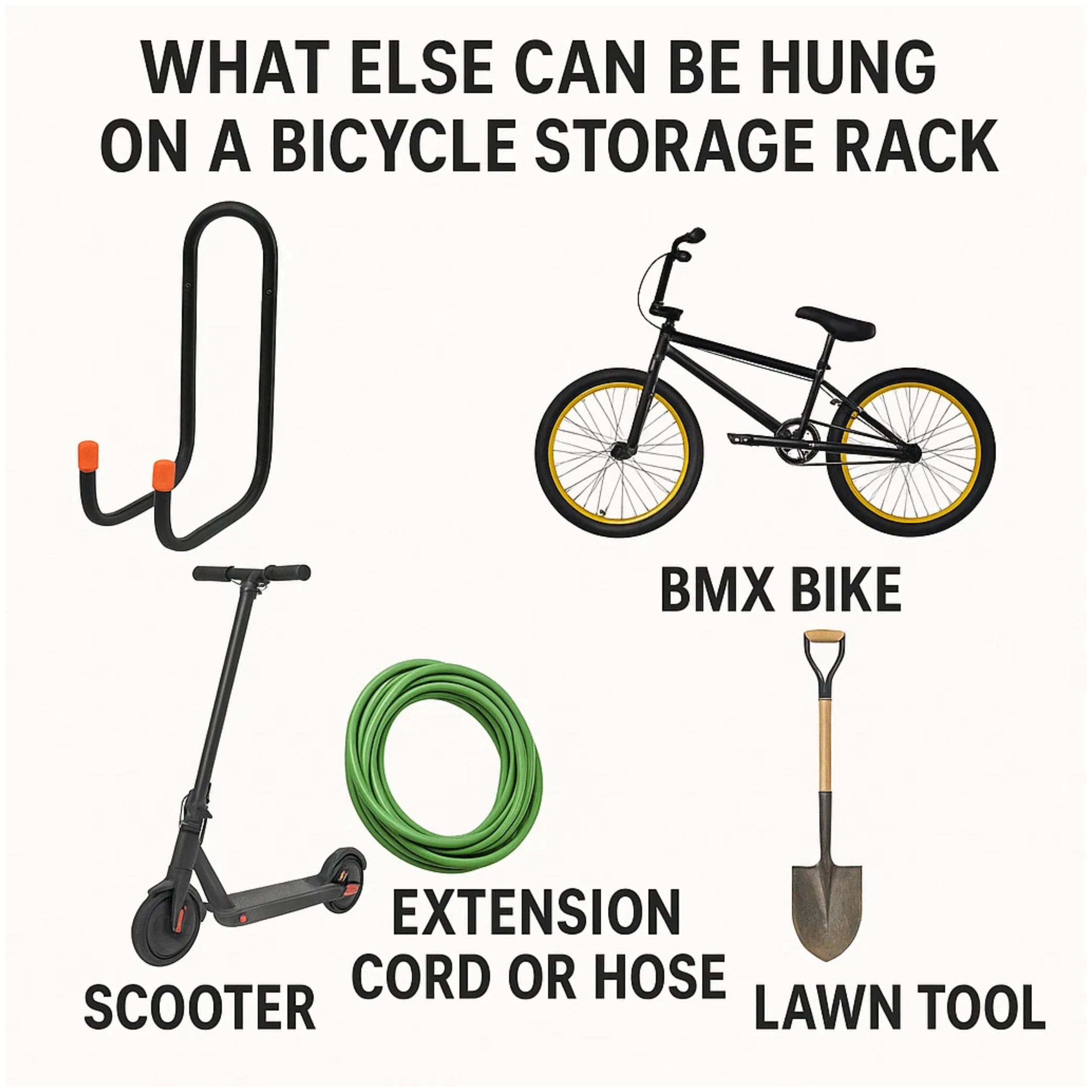Home Collection Pack of 2 Metal Wall Mount Bike Storage Hooks 100 lb Capacity