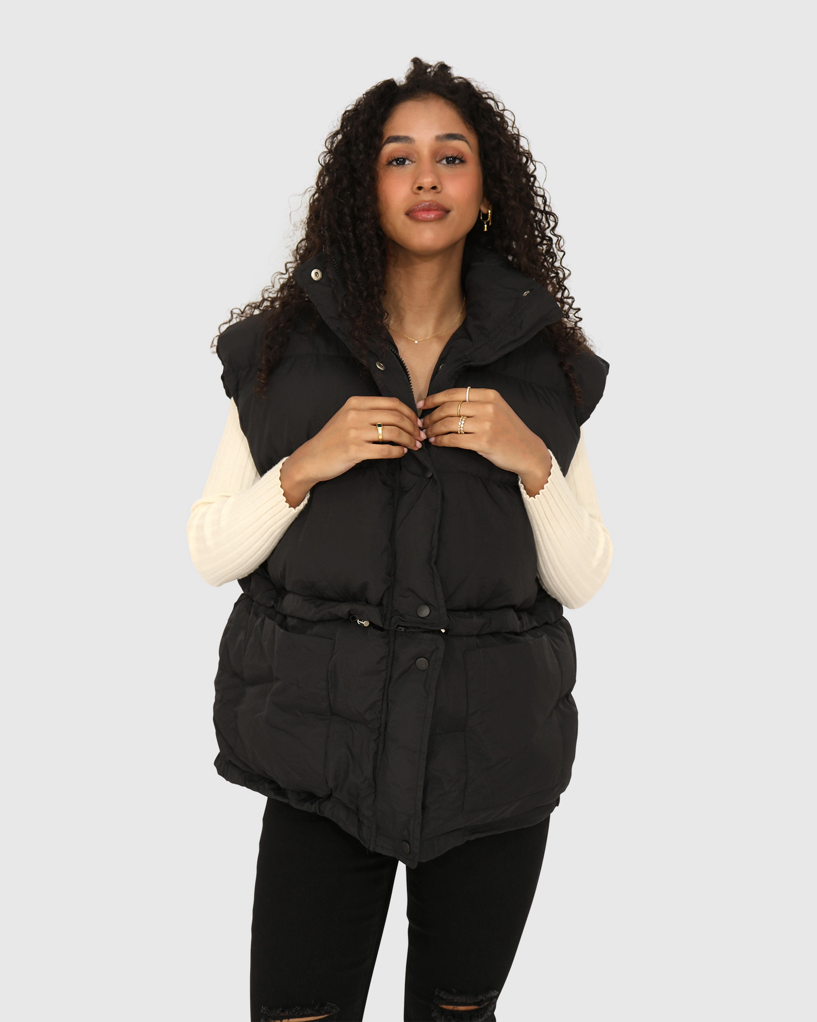 Belle & Bloom Womens Landslide Zip-Off Puffer Vest