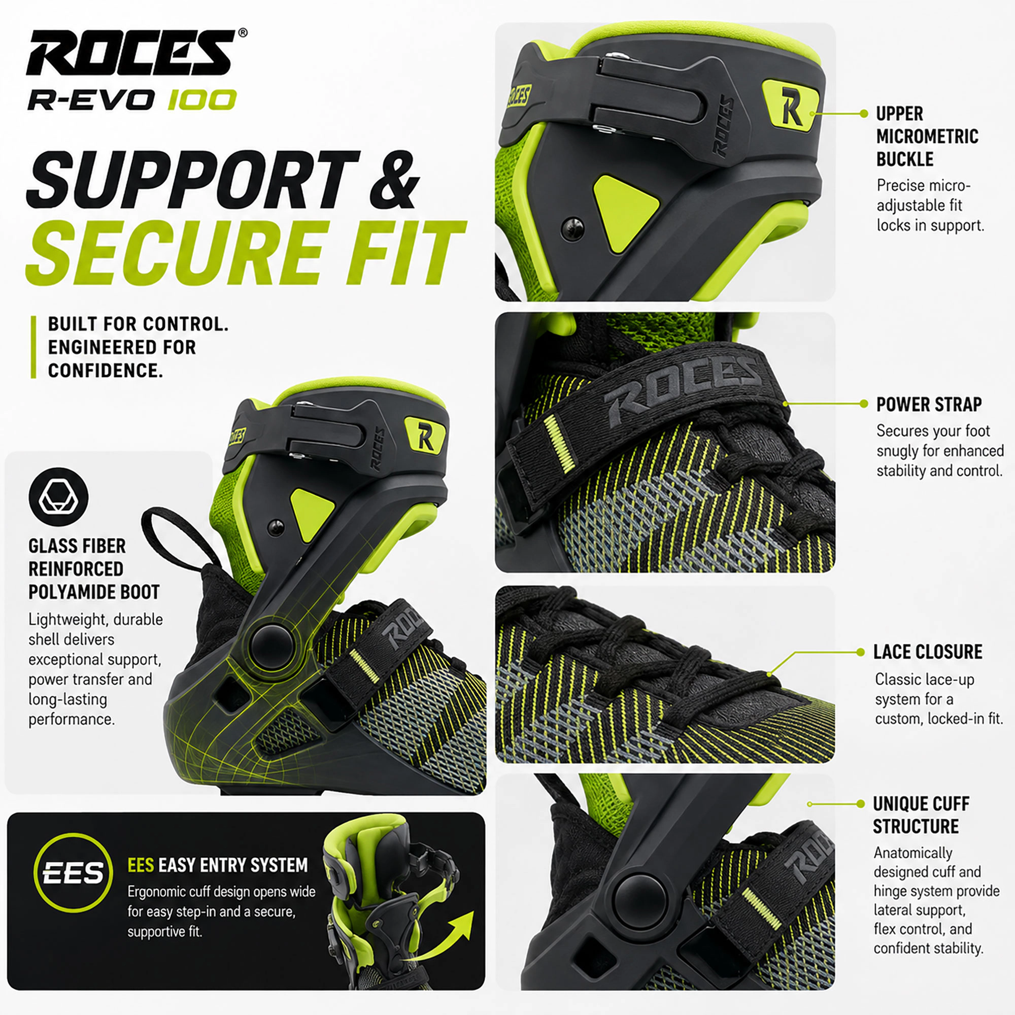 Roces R-EVO 100 Mens Inline Skates