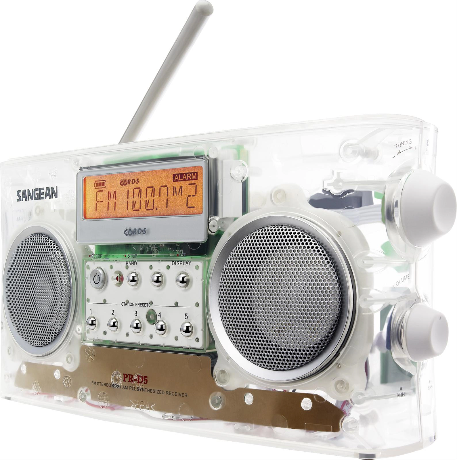 SANGEAN PR-D5BK Portable AM/FM Stereo Radio with PLL Tuning and RDS