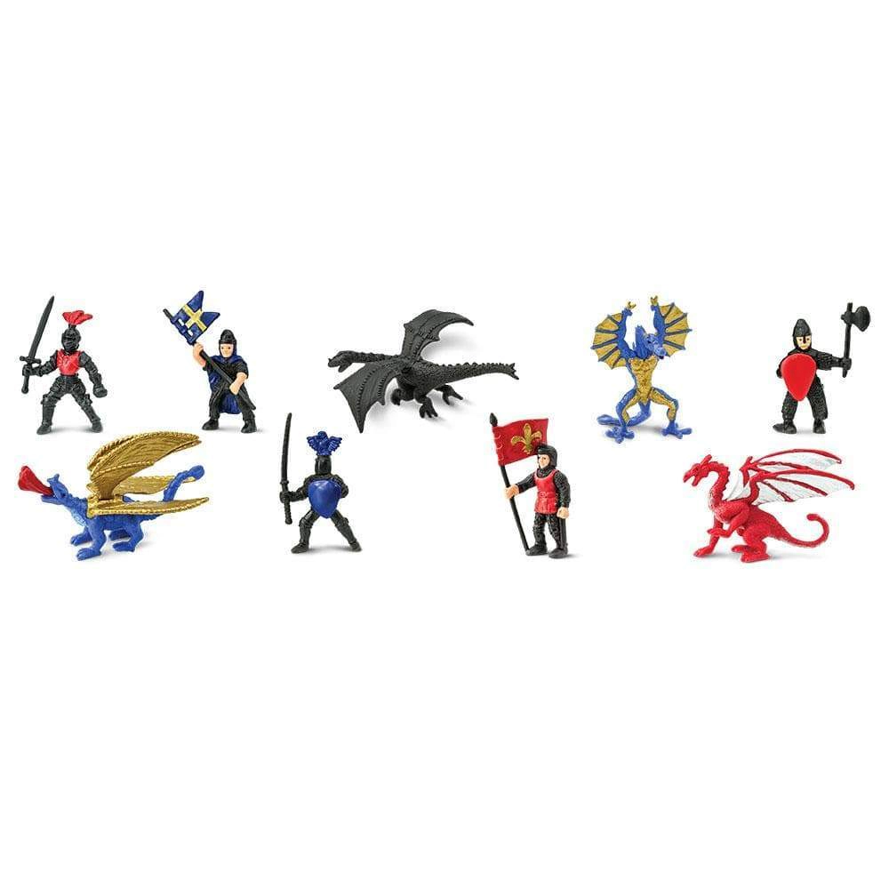 Safari Ltd. - Knights & Dragons 2 TOOB - contains 9 Mini Figurines
