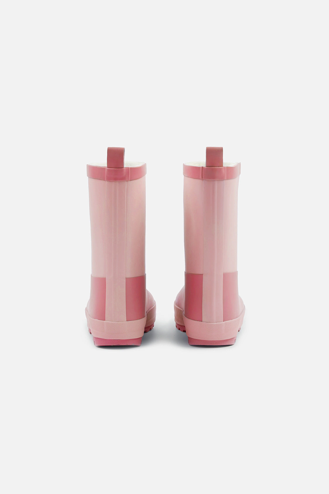 Deux par Deux Girls Two-Tone Treaded Pull-On Rain Boots