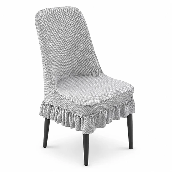 Alilang Textured Stretch Dining Chair Cover with Ruffled Skirt