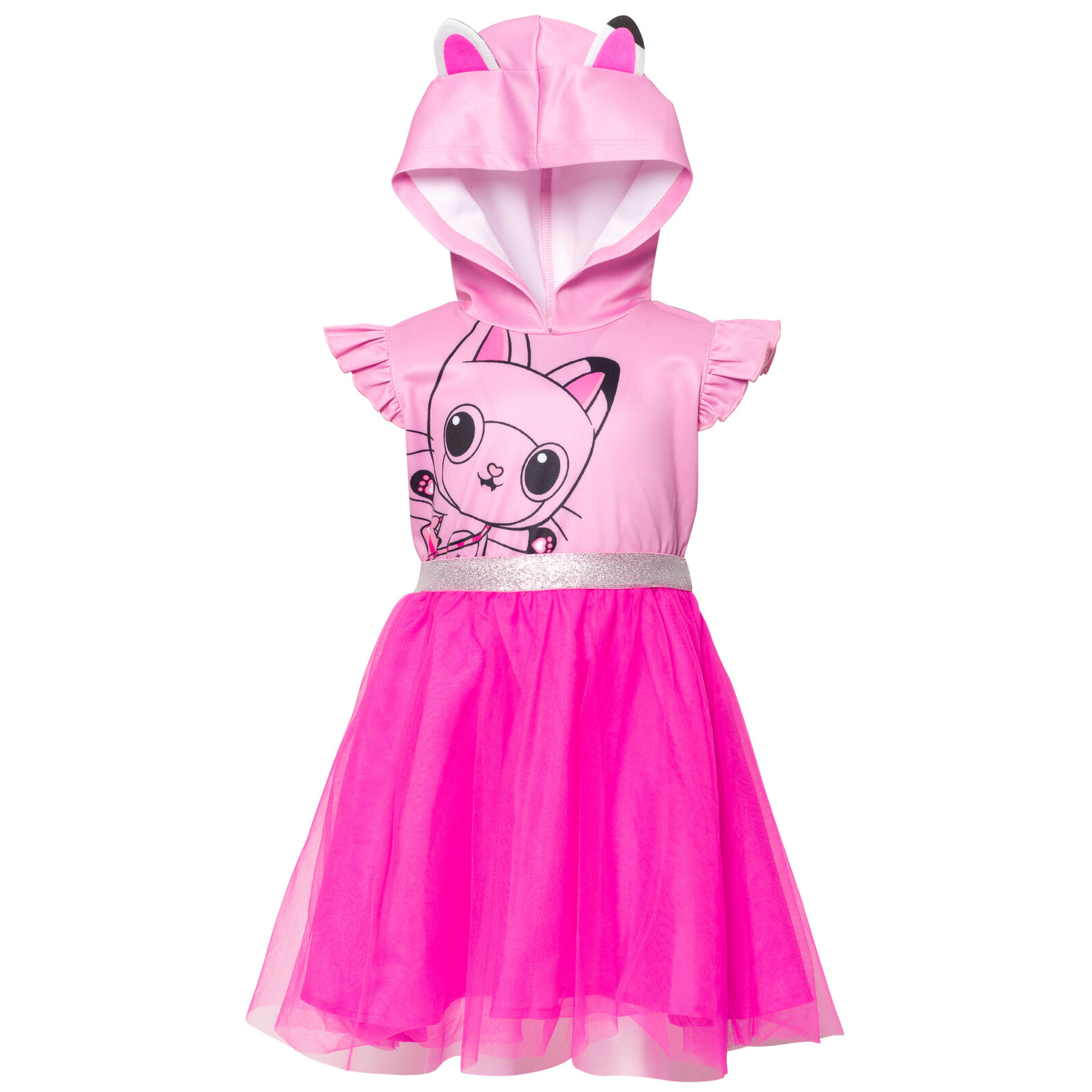 Dreamworks Gabby's Dollhouse Pandy Paws Girls' Cosplay Hooded Tutu Dress