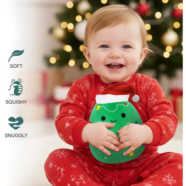 Sperric Christmas Tree Plush Toy Soft Stuffed Animal, 8" Cute Holiday Plushie Gift for Kids, Holiday Gifts for Babies