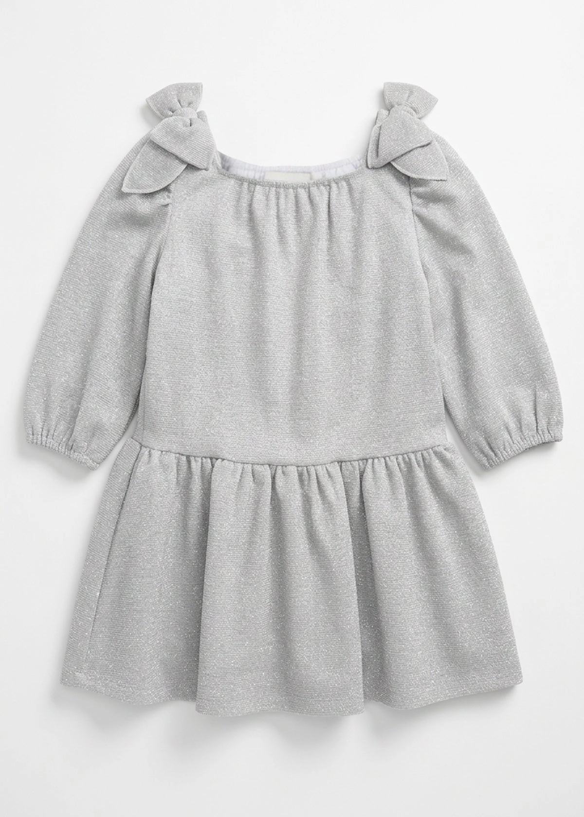 Isobella and Chloe Glimmer Woven Dress - Silver