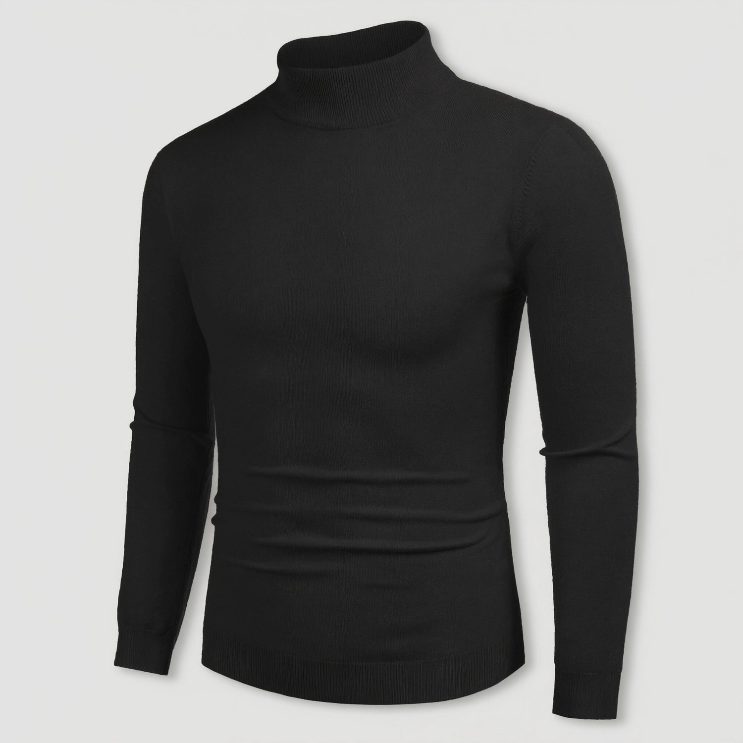 COOFANDY Mens Turtleneck Long Sleeve Sweater Fall Ribbed Trim Casual Pullover Tops