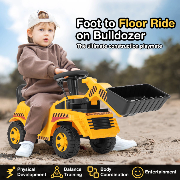Hivvago Excavator Digger Toy with Adjustable Bucket-Yellow