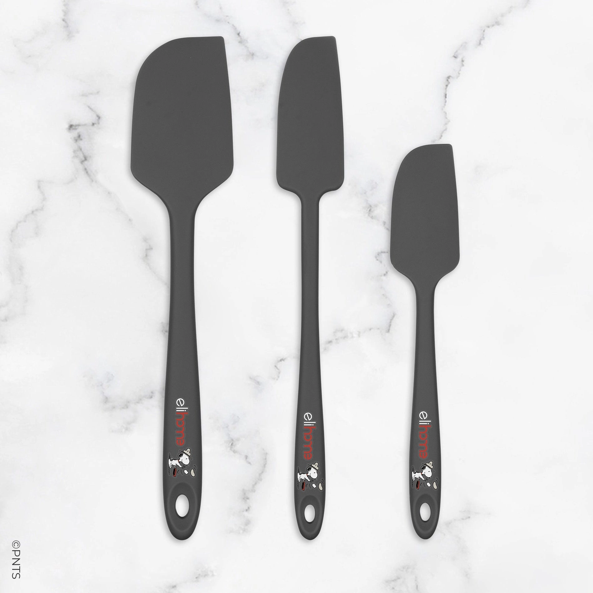Elihome x Peanuts 3-Piece Silicone Spatula Set - Heat-Resistant, Non-Stick Safe