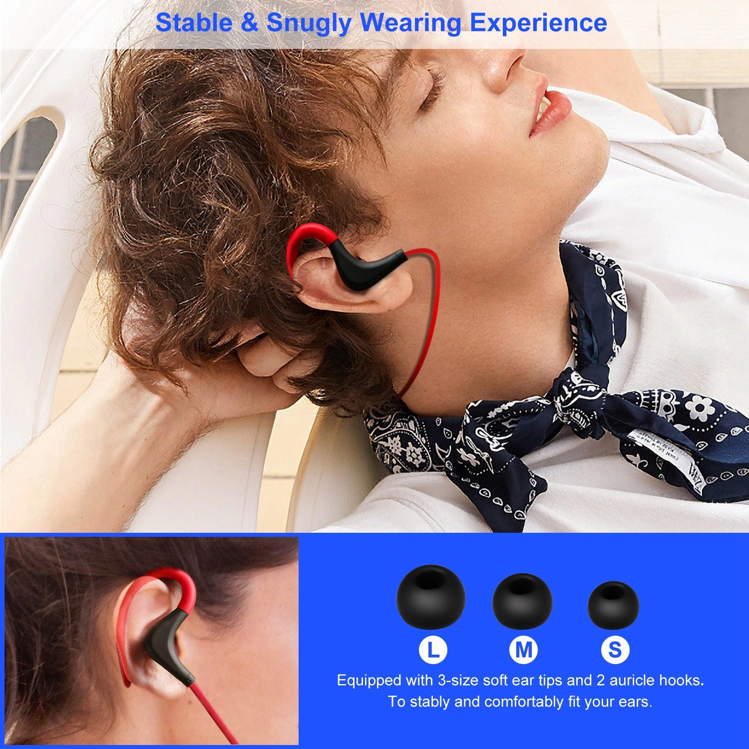 GBruno Wireless Sport In-Ear Headphones With Mic