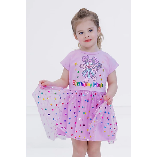 Sesame Street Girls' Short Sleeve Tulle Tutu Dress