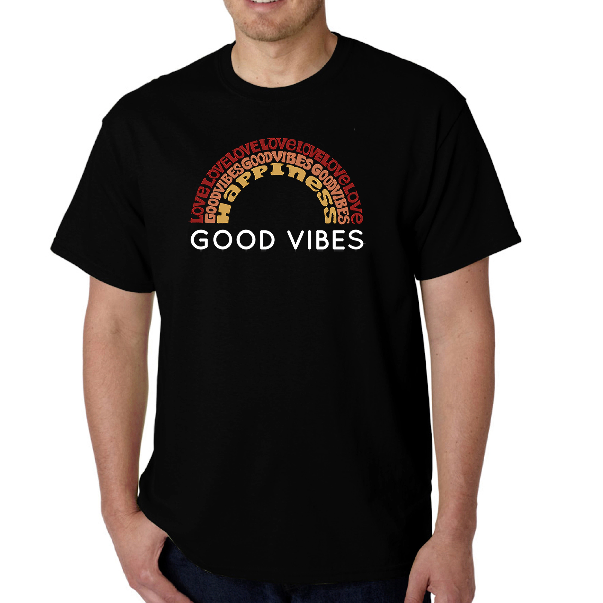 LA Pop Art Men's Word T-Shirt - Good Vibes