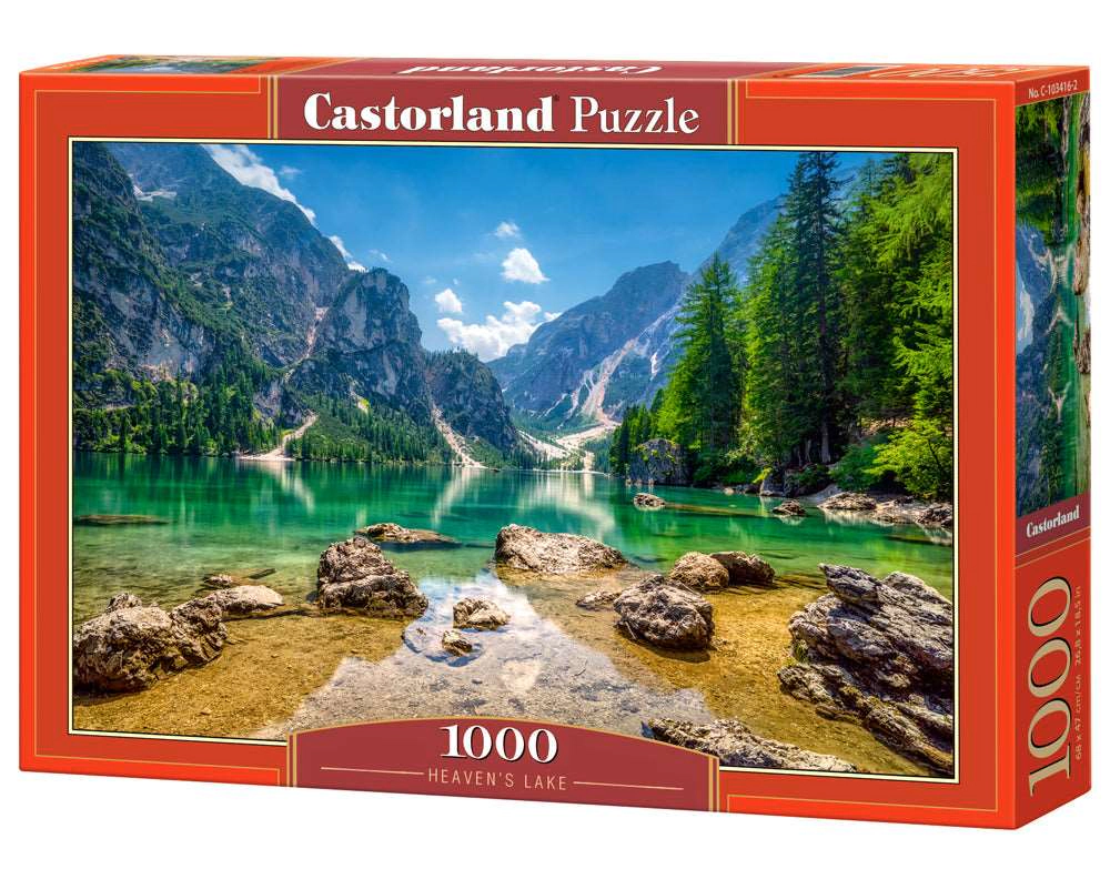 CASTORLAND 1000 Piece Jigsaw Puzzle, Steam Train, Heaven's Lake, the Dolomites, Italy, C-103416-2