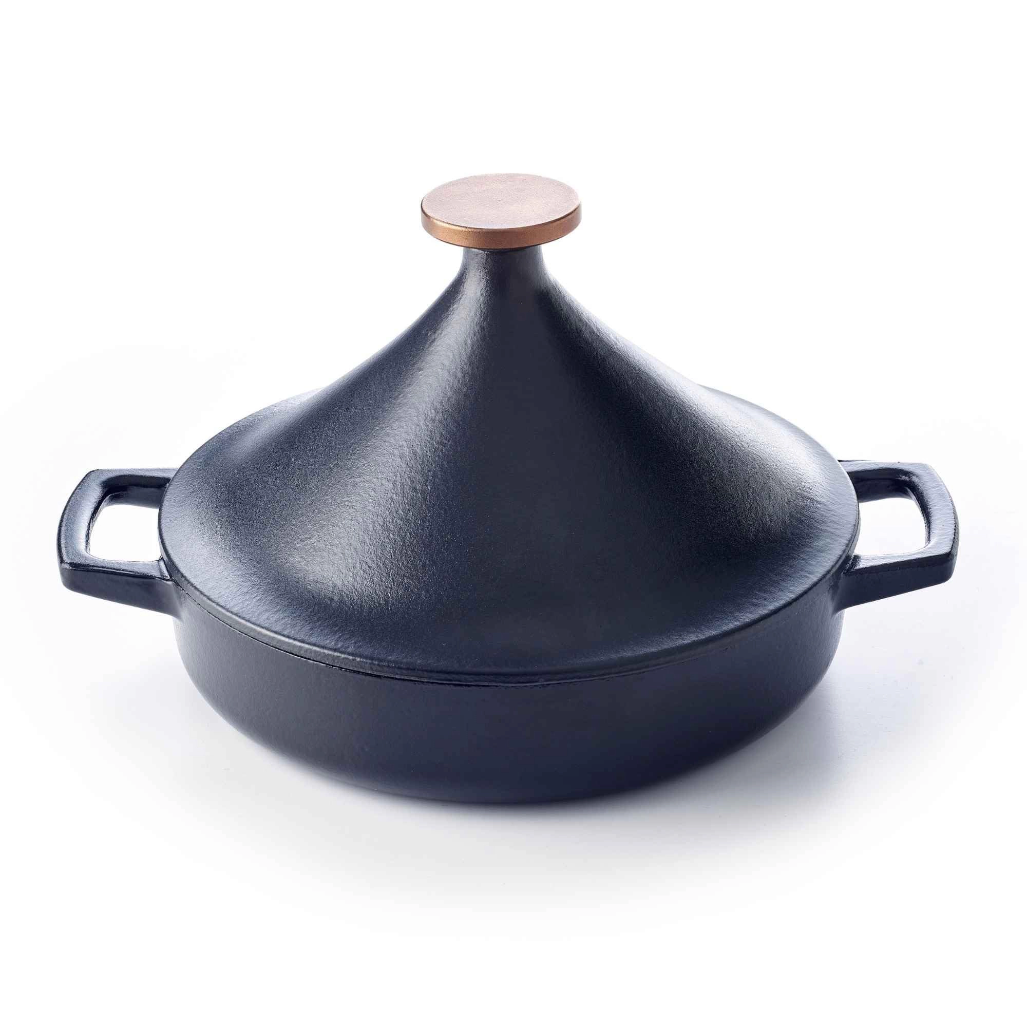 Alva Nori 3-Quart Enameled Cast Iron Tagine with Lid, 11-Inch