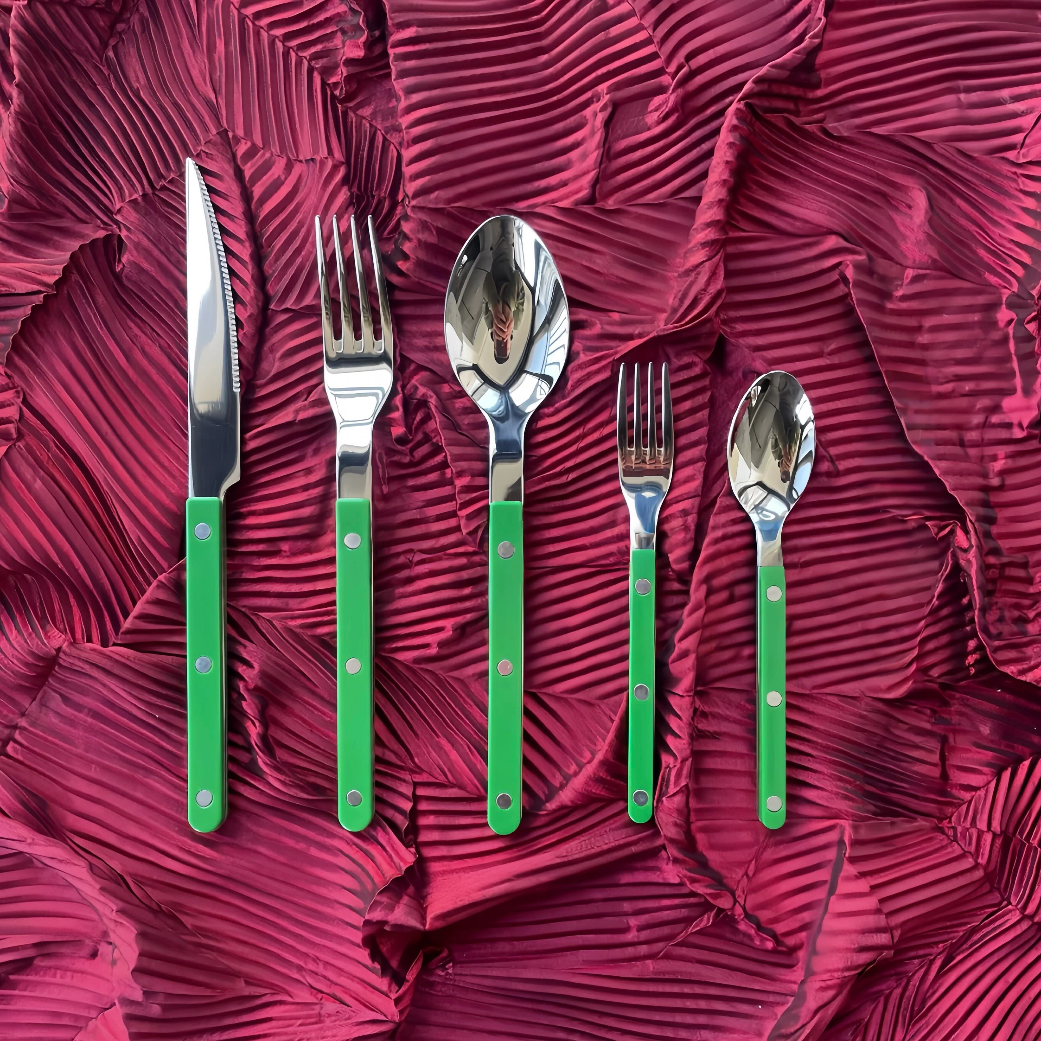 Inspecial Home Retro Rivet Stainless Steel Flatware Set of 10 Pcs