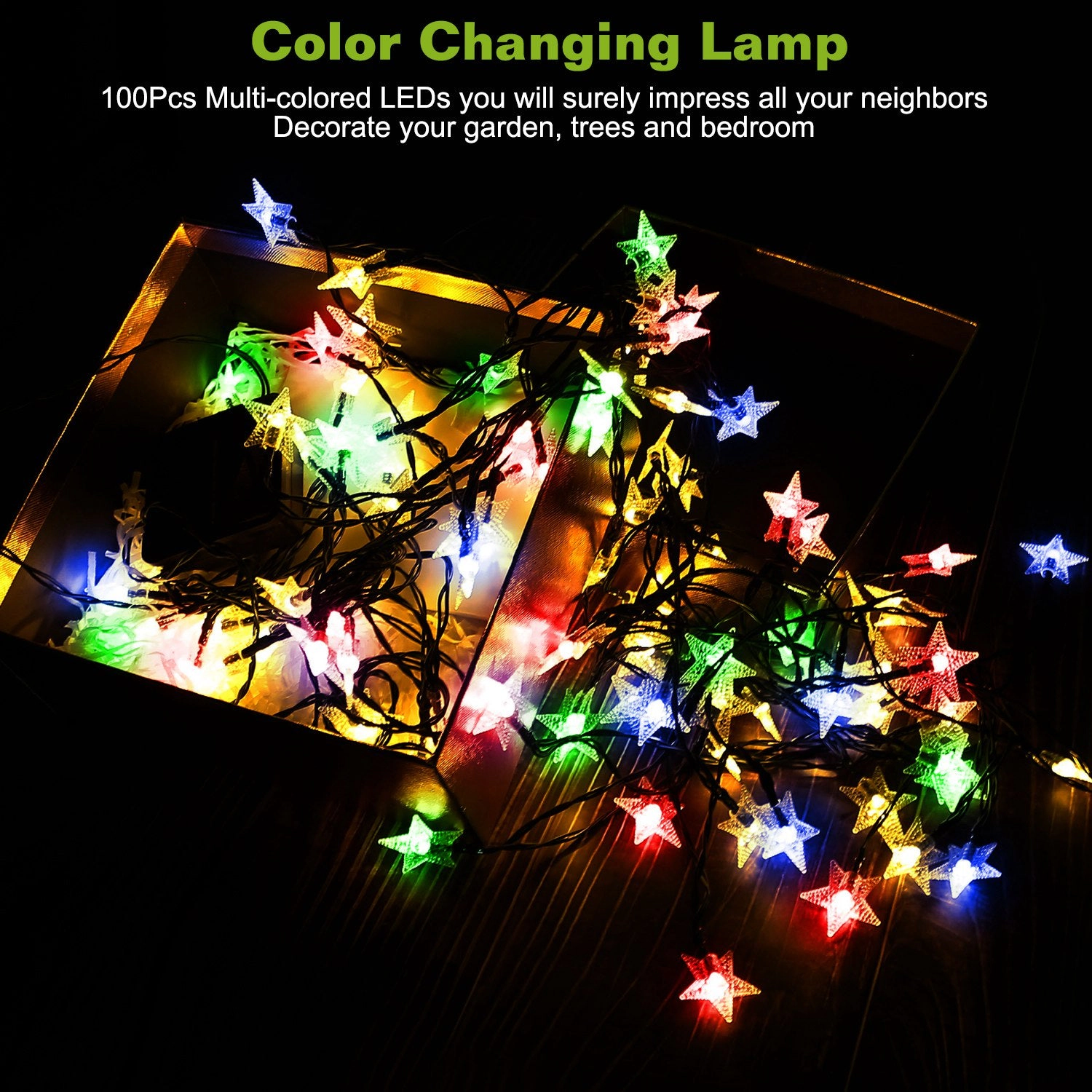 GBruno Solar Star String Lights 39.3FT 100LED