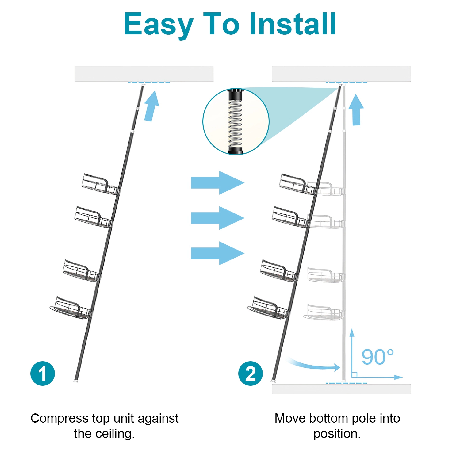 GBruno Rust-Resistant Corner Shower Caddy
