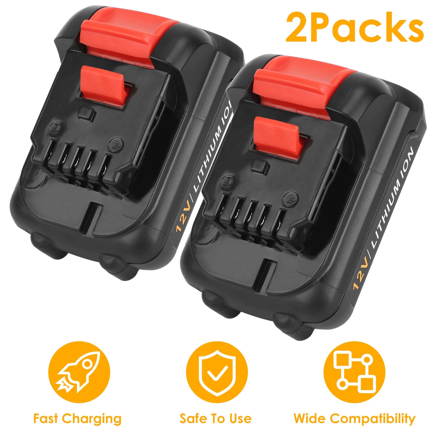 GBruno 2-Pack 12V Li-Ion Power Tool Battery
